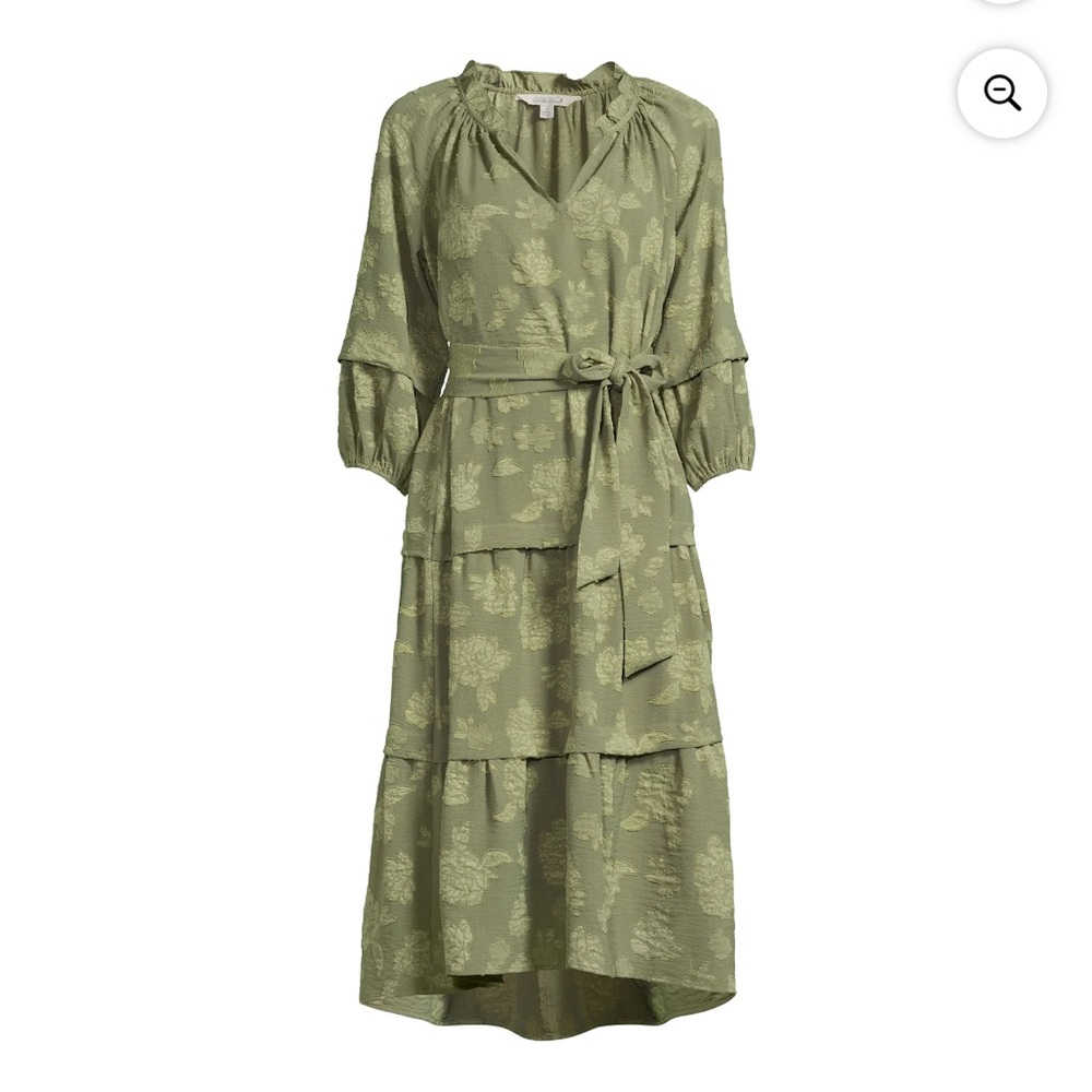 The Pioneer Woman 3/4 Sleeve Tiered Ruffle Midi Dresss